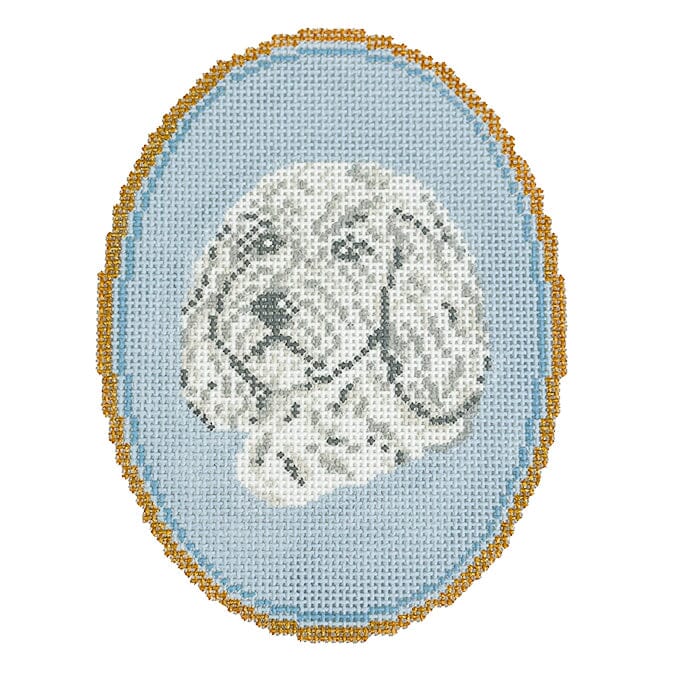 The Cockapoo Cameo Painted Canvas Atlantic Blue Canvas 