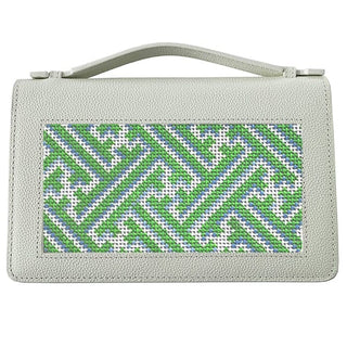 The Everyday Clutch   Bone with Gold Chain Leather Goods Rachel Barri Designs 
