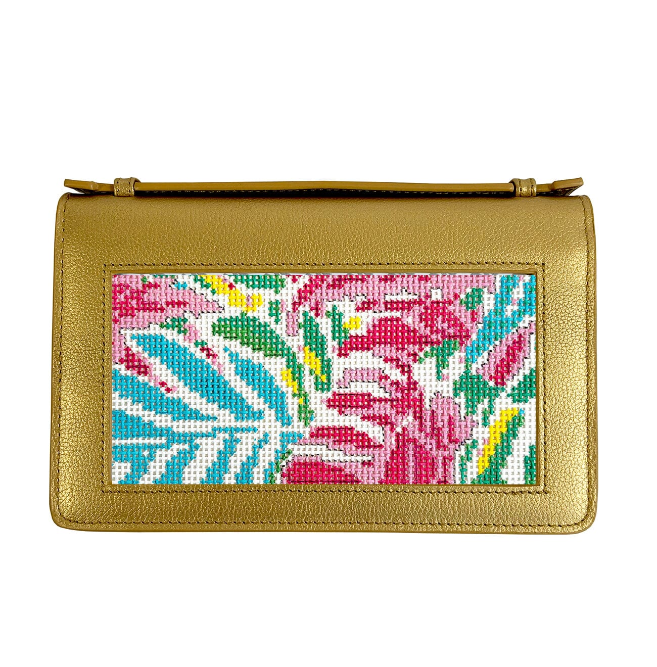 The Everyday Clutch   Gold with Gold Chain Leather Goods Rachel Barri Designs  - 1