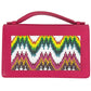 The Everyday Clutch - Hot Pink with Silver Chain Leather Goods Rachel Barri Designs 