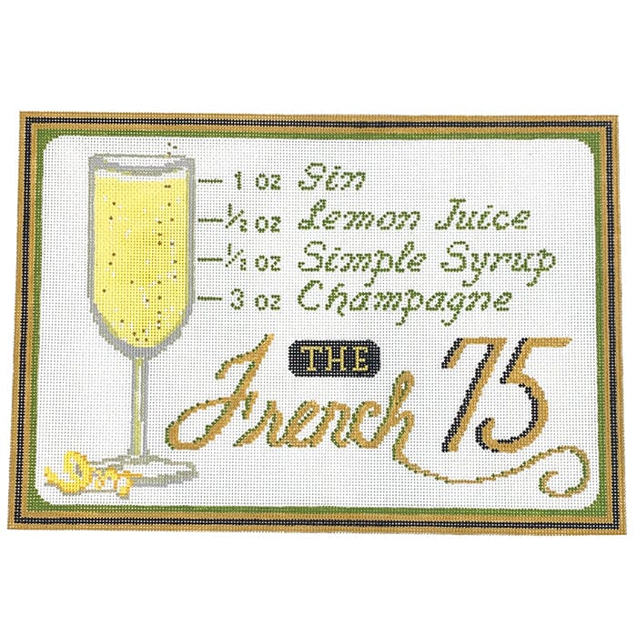 The French 75 Painted Canvas The Gingham Stitchery 