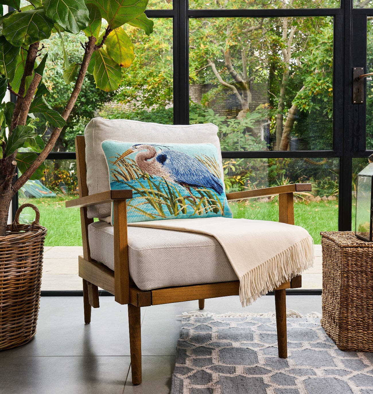 The Great Blue Heron Needlepoint Kit Kits Elizabeth Bradley Design 
