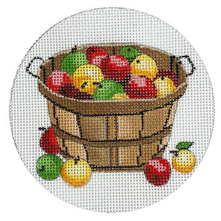 The Home Collection 4" Round September Painted Canvas All About Stitching/The Collection Design 
