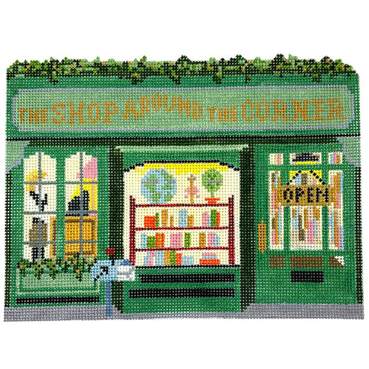 The Shop Around The Corner Painted Canvas The Gingham Stitchery 