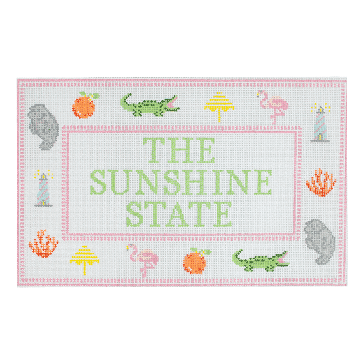 The Sunshine State: Florida Painted Canvas Atlantic Blue Canvas  - 1