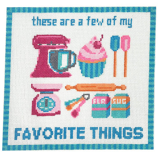 These Are a Few of My Favorite Things - Baking Painted Canvas Lucky Lotus Needlepoint 