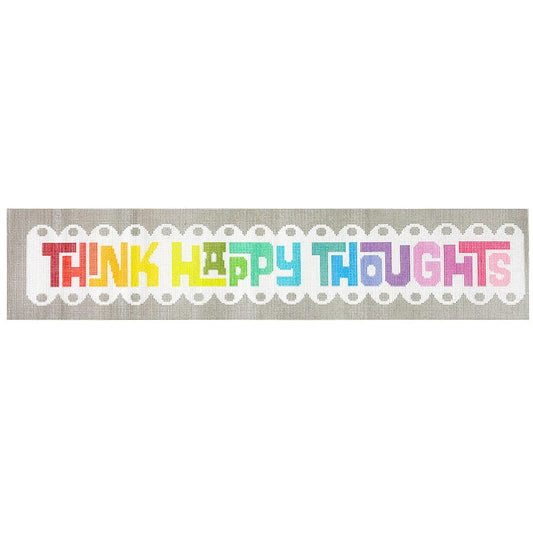 Think Happy Thoughts Painted Canvas KCN Designers 