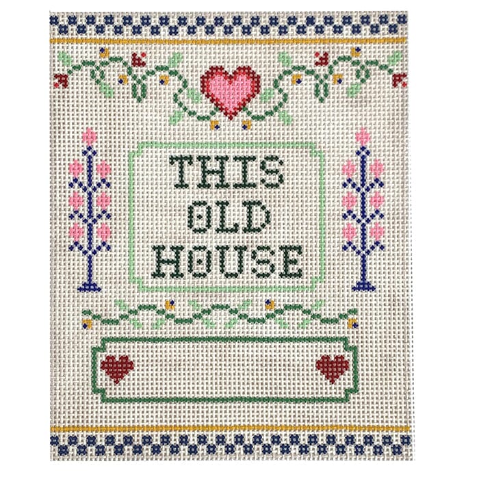 This Old House on 13 mesh Painted Canvas Alice & Blue  - 1