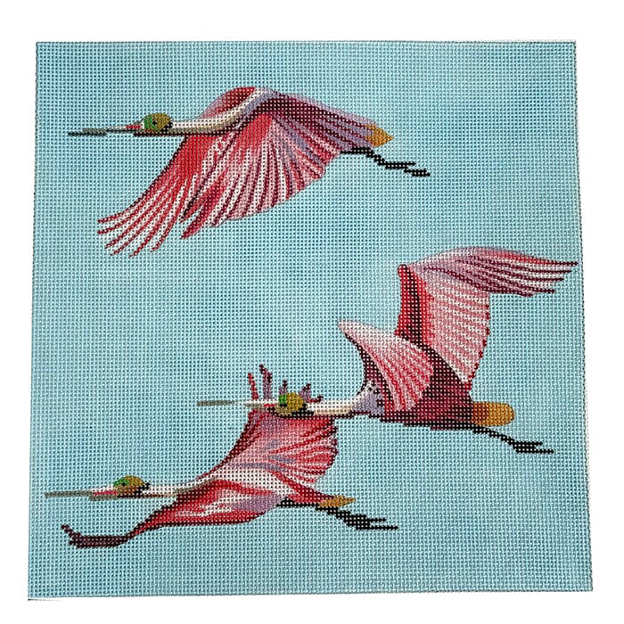 Three Flying Ducks Painted Canvas Colors of Praise  - 1