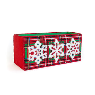 Three Snowflake Frieze Printed Canvas Needlepoint To Go 
