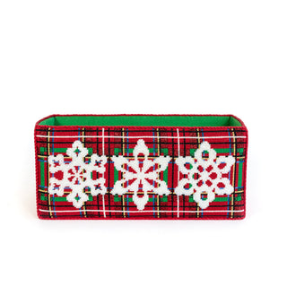 Three Snowflake Frieze Printed Canvas Needlepoint To Go 
