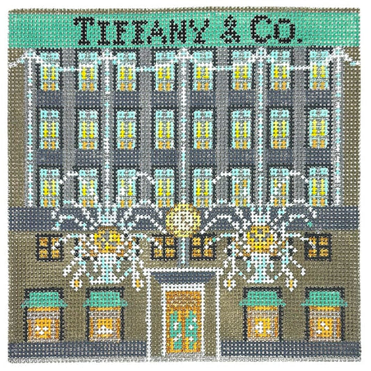 Tiffany & Co Store Front Painted Canvas The Gingham Stitchery 