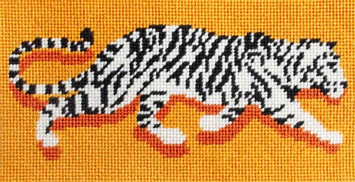 Tiger Clutch Insert Kit   Orange Kits Needlepoint To Go 
