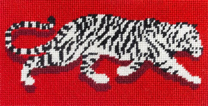 Tiger Clutch Insert Kit   Red Kits Needlepoint To Go 
