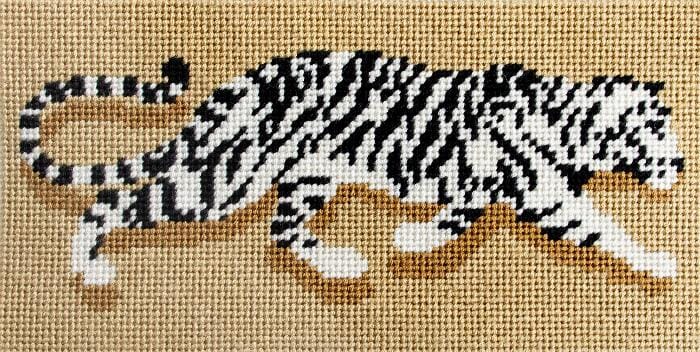 Tiger Clutch Insert Kit   Tan Kits Needlepoint To Go 
