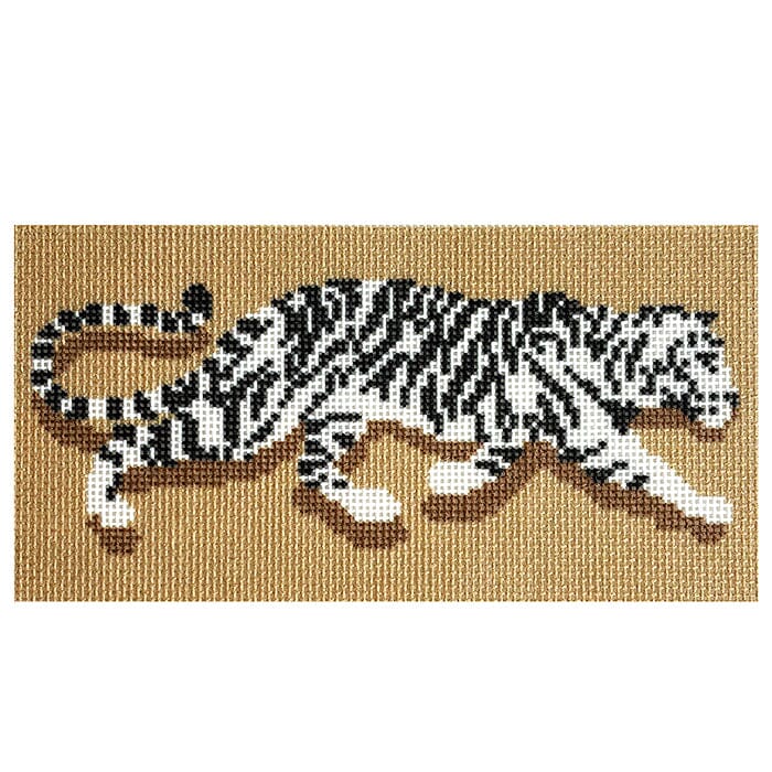 Tiger Clutch Sand Printed Canvas Needlepoint To Go 