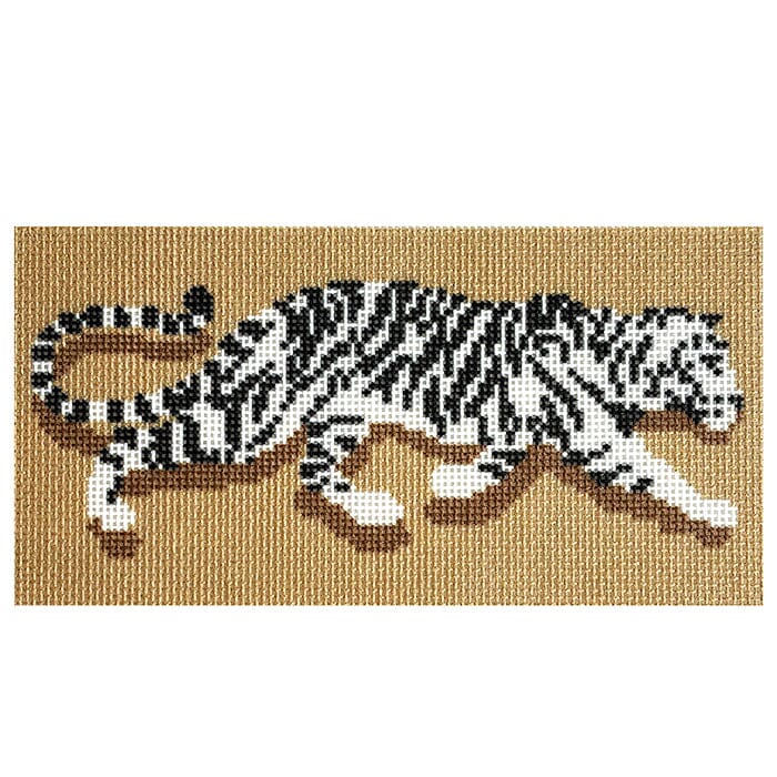 Tiger Clutch Sand Printed Canvas Needlepoint To Go 
