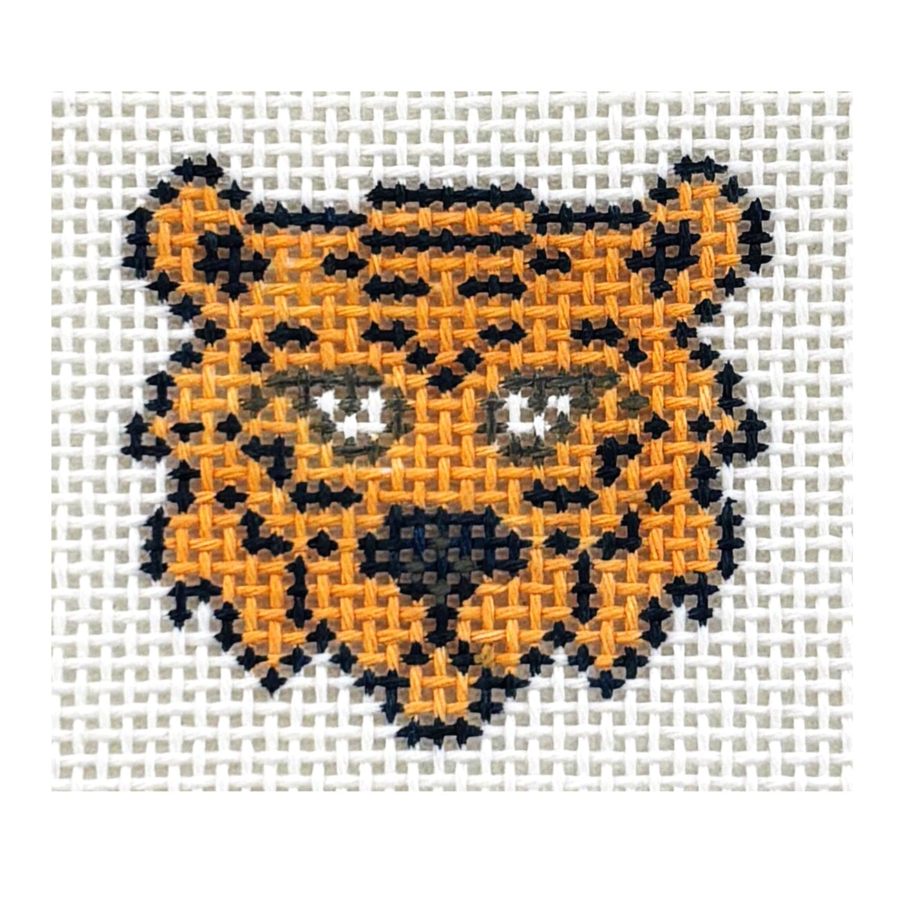 Tiger Face Mini Painted Canvas MF Needlepoint  - 1
