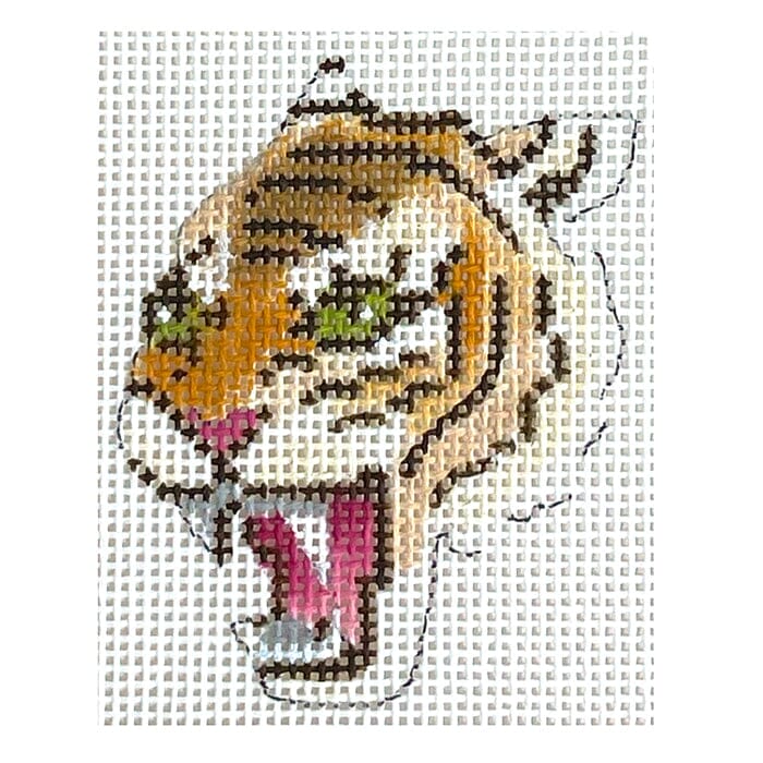 Tiger Head Charm Painted Canvas Colors of Praise 
