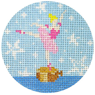 Tiny Dancer Round Painted Canvas Rachel Barri Designs 
