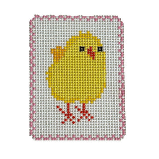 Tiny Easter Chick Painted Canvas Stitching with Stacey 
