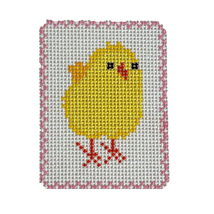 Tiny Easter Chick Painted Canvas Stitching with Stacey 
