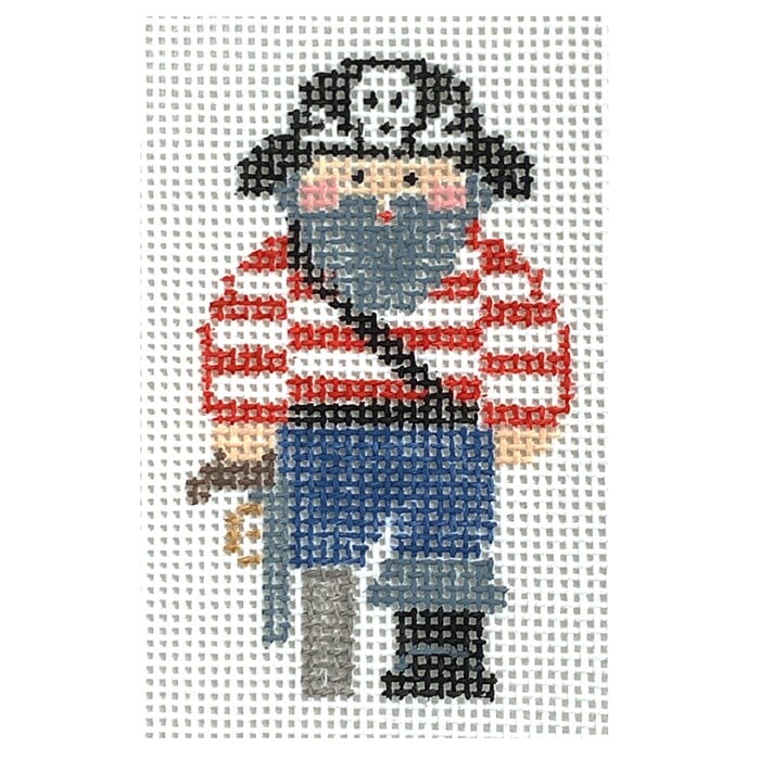 Tiny Peg Leg Painted Canvas Kathy Schenkel Designs  - 1