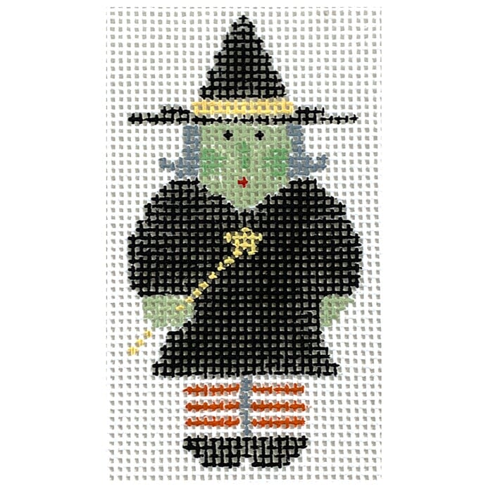 Tiny Witch Painted Canvas Kathy Schenkel Designs  - 1