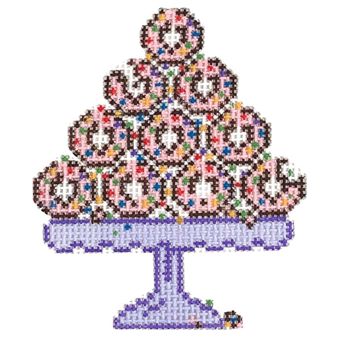 Tipsy Tower Donuts Painted Canvas KCN Designers  - 1