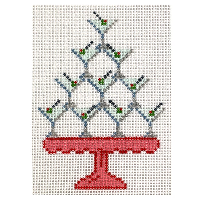 Tipsy Tower Martinis Painted Canvas KCN Designers 
