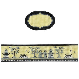 Toile Asian Black Painted Canvas Funda Scully 
