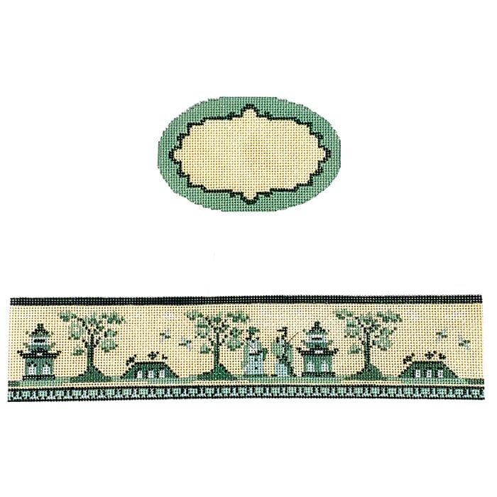 Toile Asian Green Painted Canvas Funda Scully 