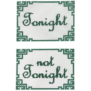 Tonight/Not Tonight Green Painted Canvas Atlantic Blue Canvas 
