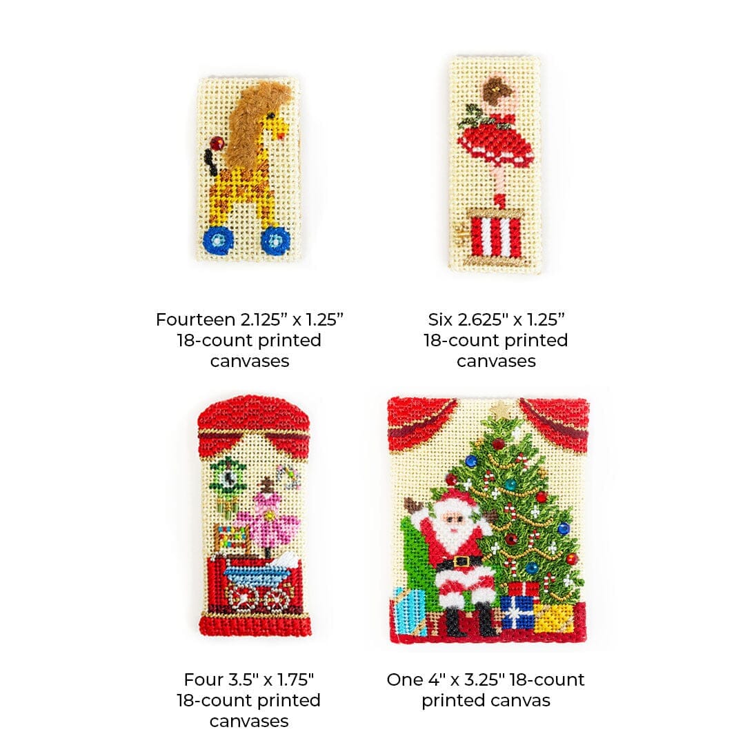 Toy Store Advent Calendar Backdrop and Windows Printed Canvas Kirk & Bradley  - 4
