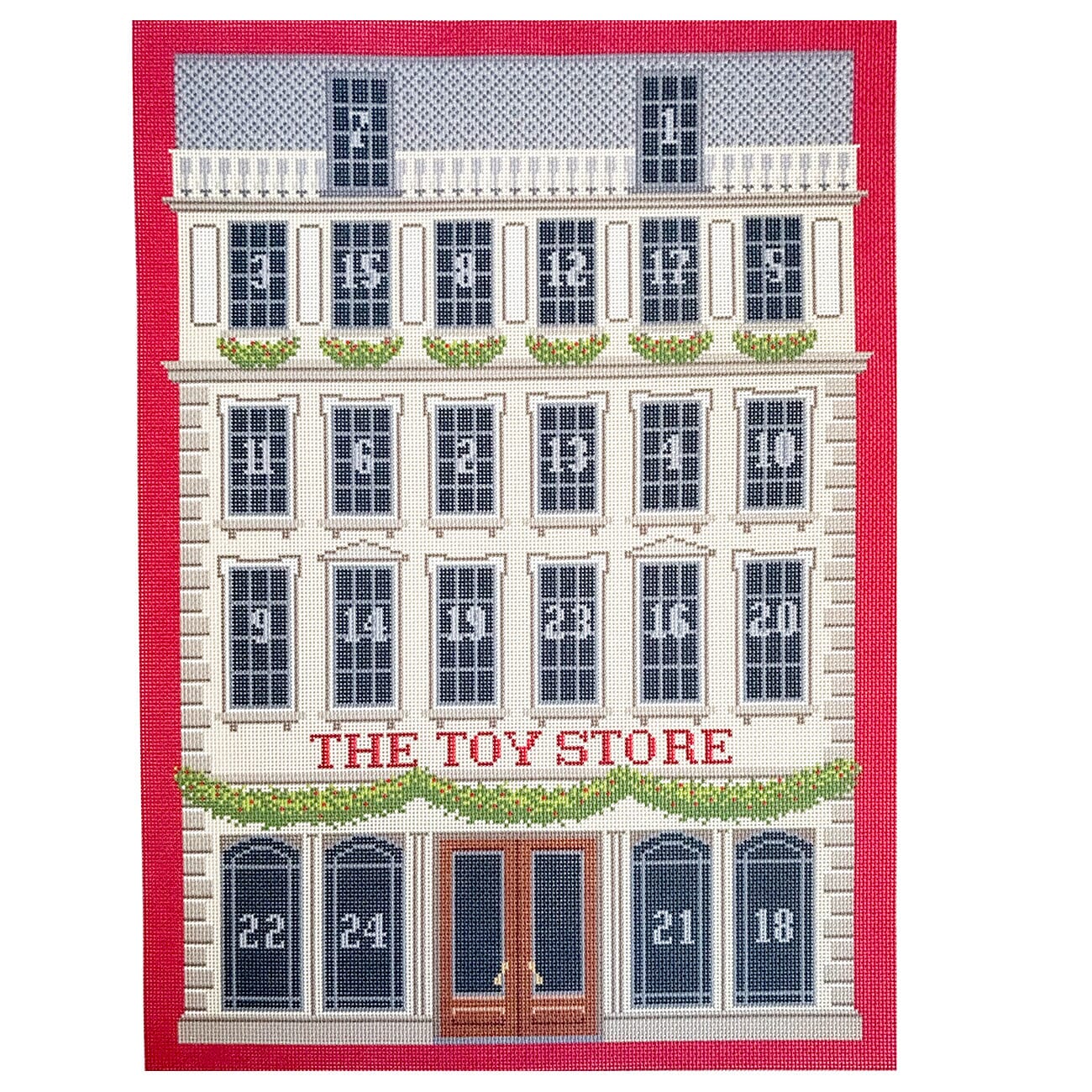 Toy Store Advent Calendar Backdrop and Windows Printed Canvas Kirk & Bradley  - 2
