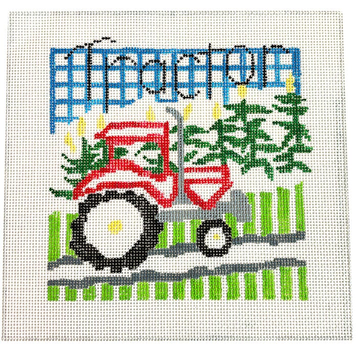 Tractor 8" - Children's Collection Painted Canvas Jean Smith 