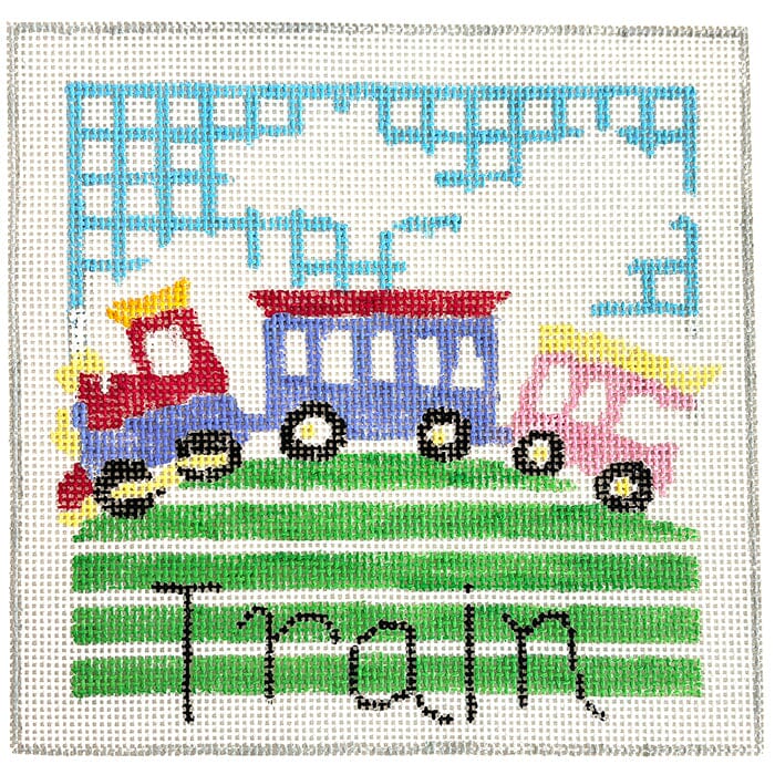 Train 8"   Children's Collection Painted Canvas Jean Smith 
