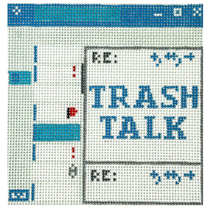 Trash Email Painted Canvas Fire and Iris  - 1