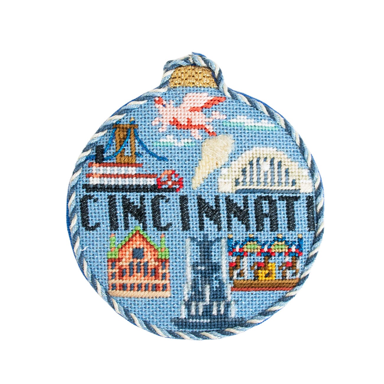 Travel Round   Cincinnati with Stitch Guide Printed Canvas Kirk & Bradley  - 2