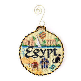 Travel Round   Egypt with Stitch Guide Painted Canvas Kirk & Bradley 

