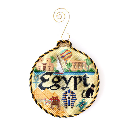 Travel Round - Egypt with Stitch Guide Painted Canvas Kirk & Bradley 