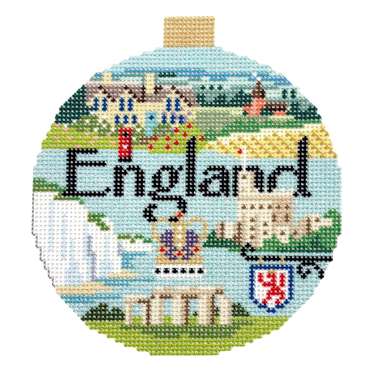 Travel Round   England with Stitch Guide Printed Canvas Kirk & Bradley  - 2