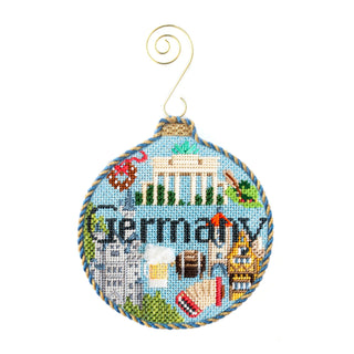 Travel Round   Germany with Stitch Guide Painted Canvas Kirk & Bradley 
