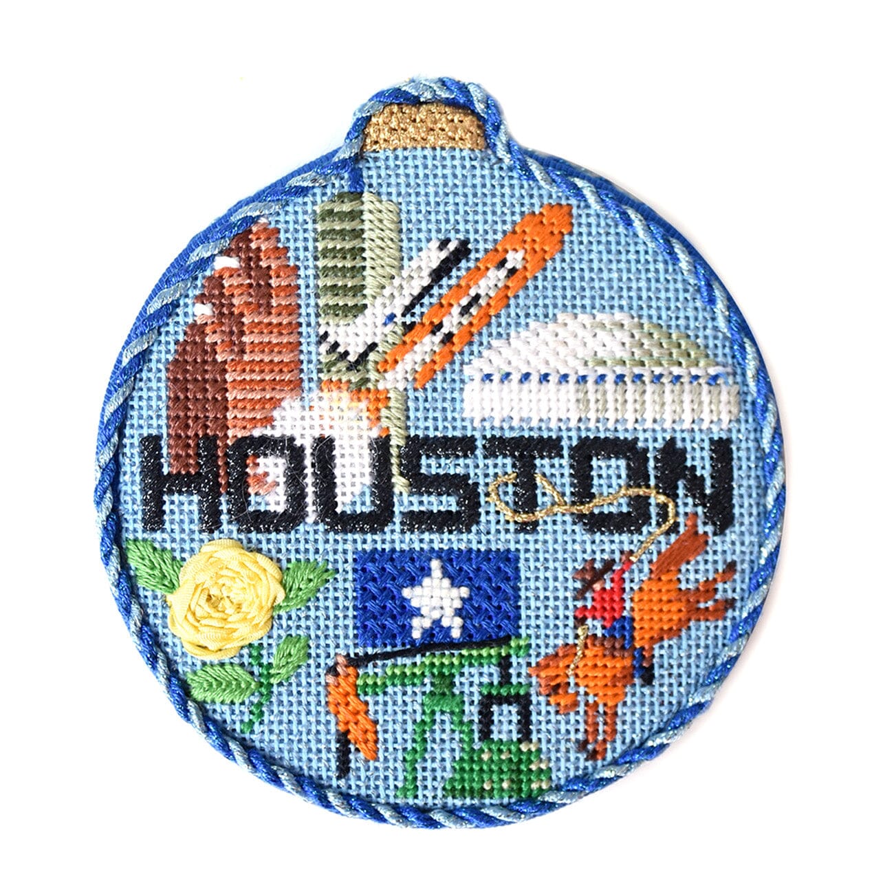 Travel Round   Houston with Stitch Guide Printed Canvas Kirk & Bradley  - 2