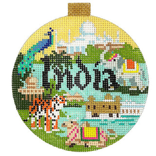 Travel Round   India Painted Canvas Kirk & Bradley 
