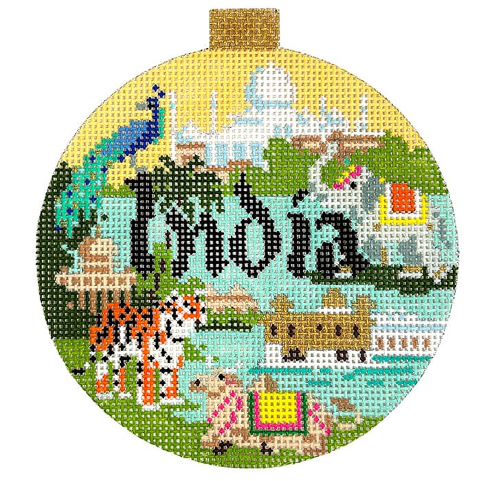 Travel Round   India Painted Canvas Kirk & Bradley 

