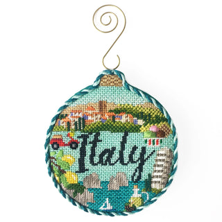 Travel Round   Italy with Stitch Guide Painted Canvas Kirk & Bradley 
