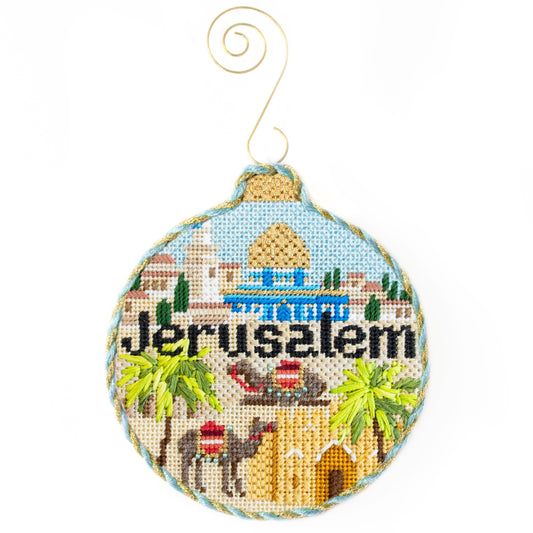 Travel Round - Jerusalem with Stitch Guide Printed Canvas Kirk & Bradley 