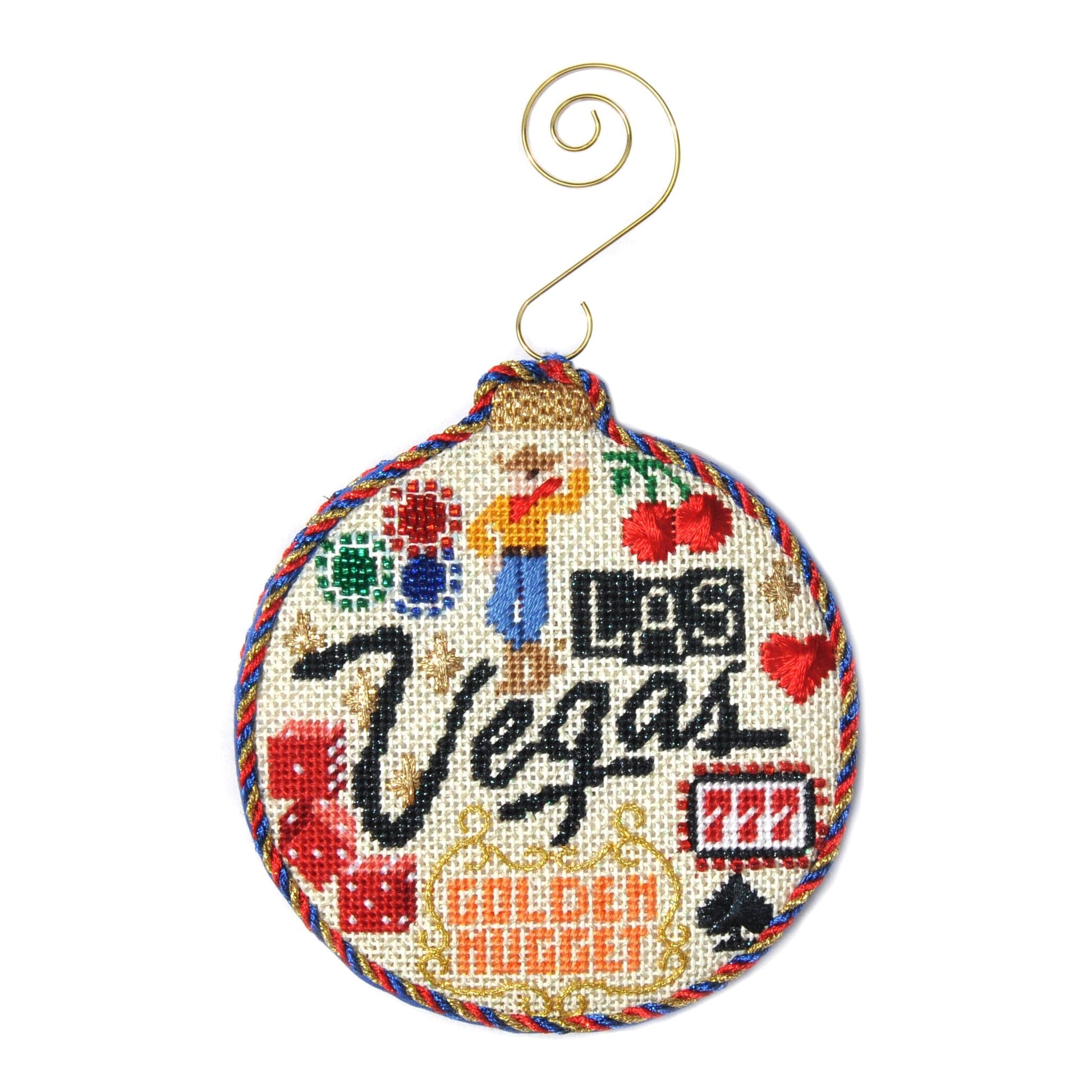 Travel Round - Las Vegas with Stitch Guide Painted Canvas Kirk & Bradley 