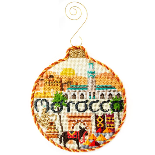 Travel Round - Morocco with Stitch Guide Painted Canvas Kirk & Bradley 